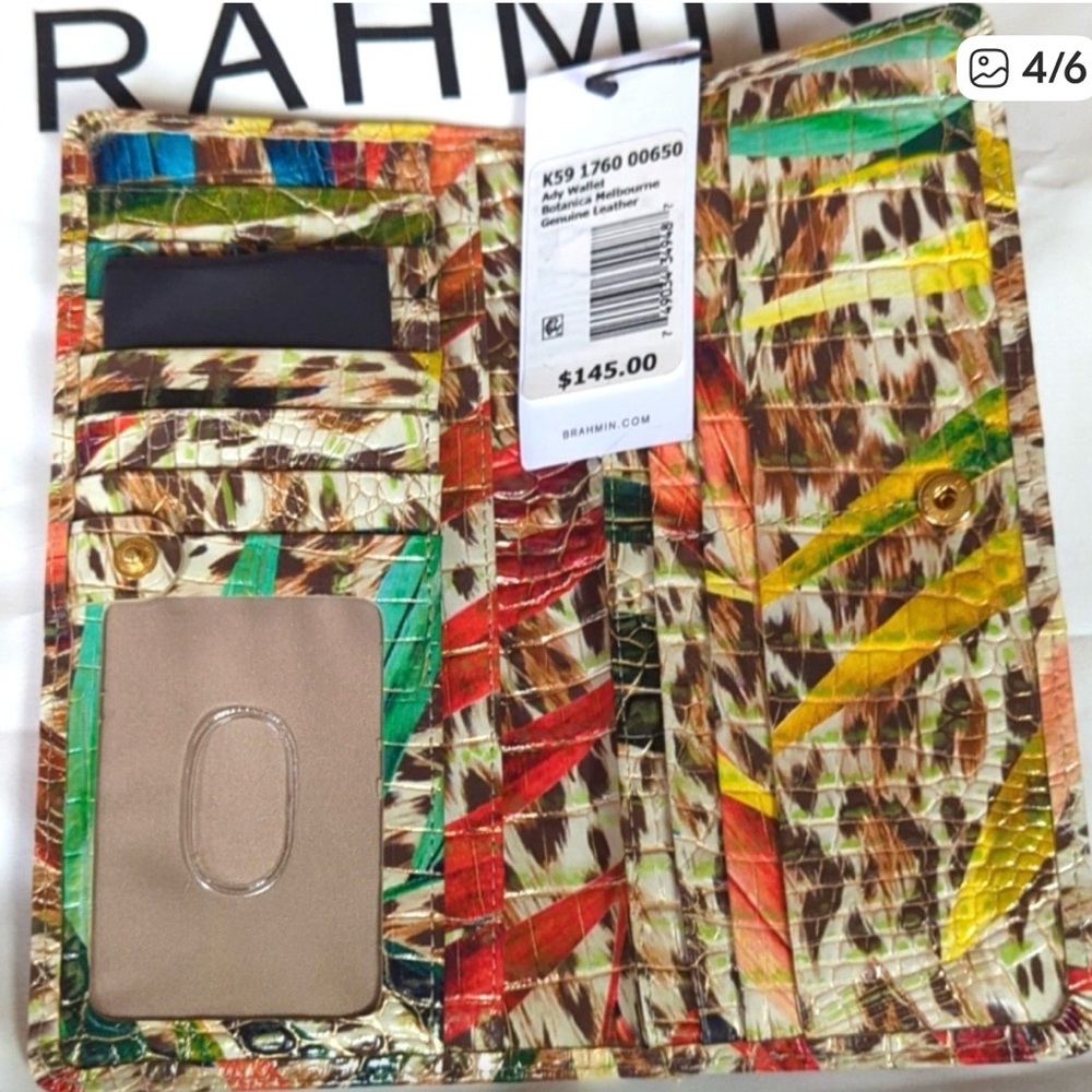 Brahmin Vibrant Crocodile Embossed Wallet